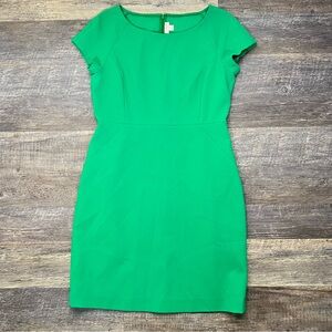 J. Crew green business casual sheath dress size 14 B158